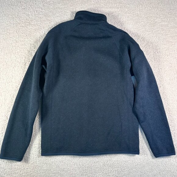 Patagonia Mens Better Sweater 1/4 Zip Fleece Size Small Navy Blue Warm PATCHES - Picture 2 of 11